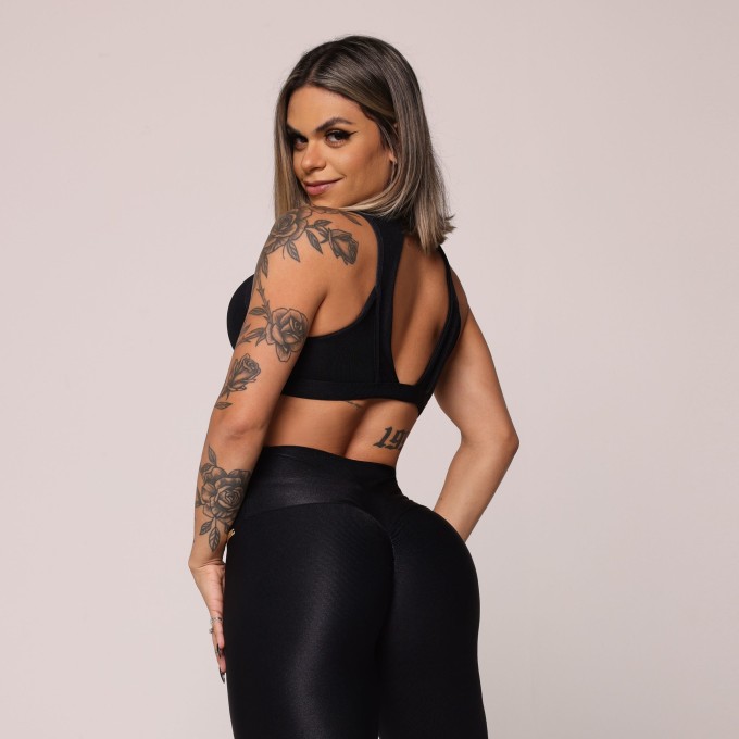 LEGGING EMPINA BUMBUM GLOSSY PRETO