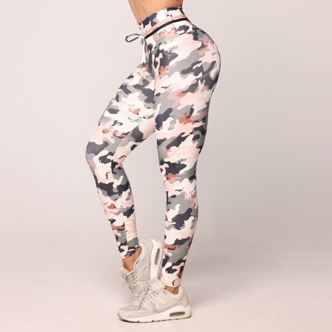 Legging Empina Bumbum Camuflado Terracota Exclusiva