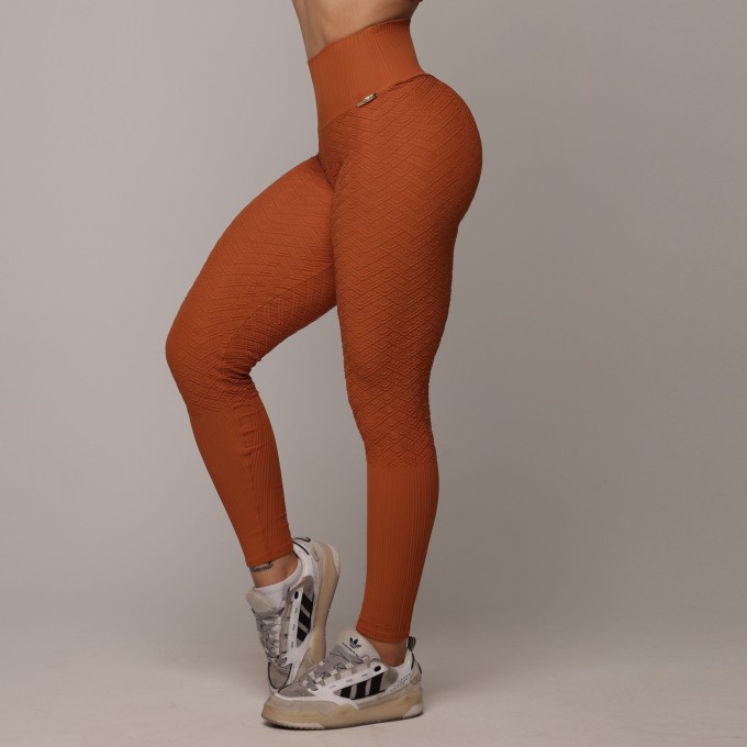 Legging Empina Bumbum Jacquard Luxor Terracota