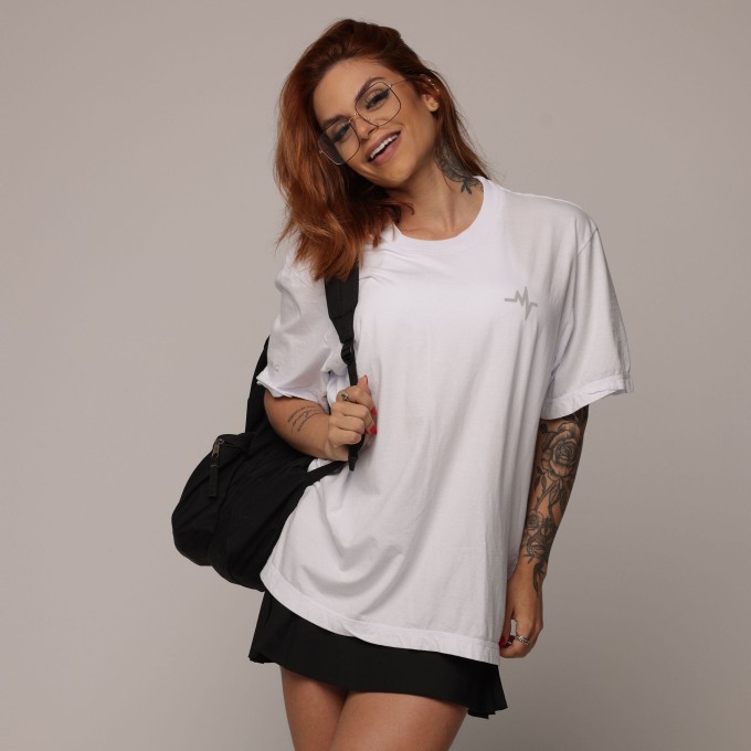 Camiseta Oversized Algodão Premium Sustentável Branca