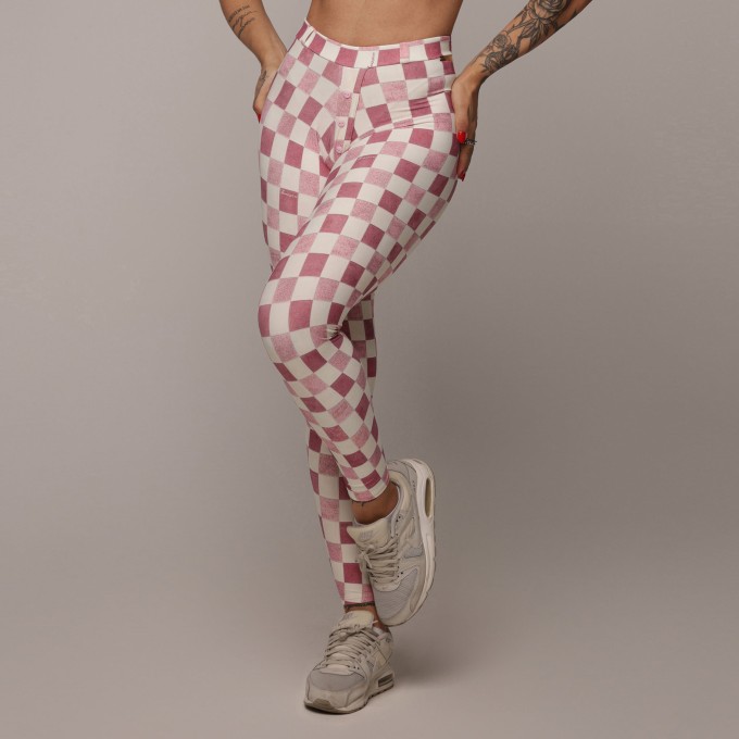 Legging Preppy Empina Bumbum Plaid Exclusiva