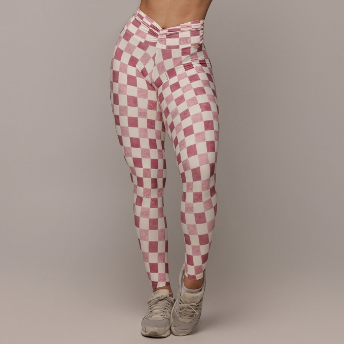 Legging Romana Comum Plaid Exclusiva