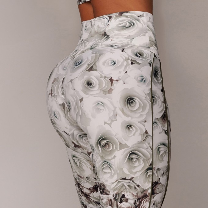 Legging Sensation Comum White Roses Exclusiva