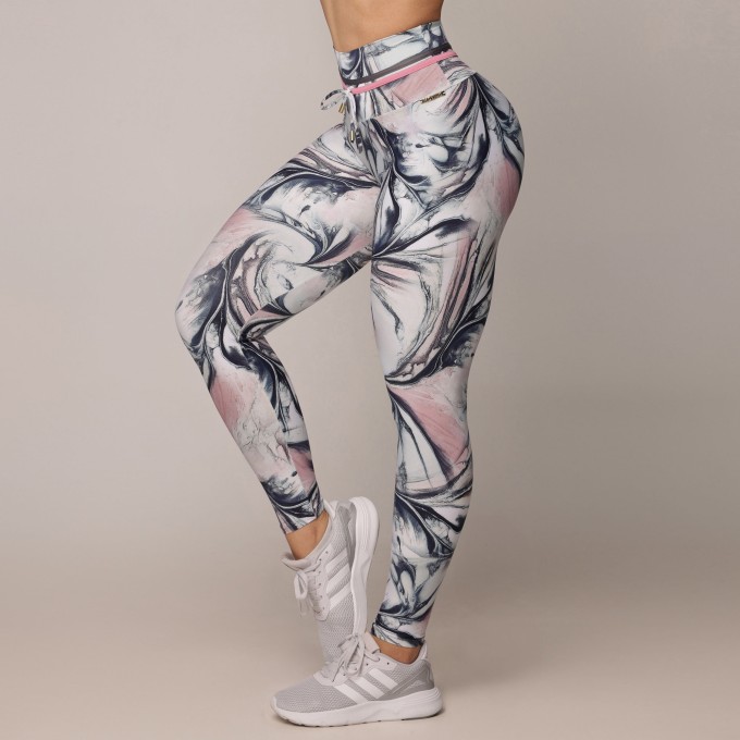 Legging Empina Bumbum Marble Rose Exclusiva