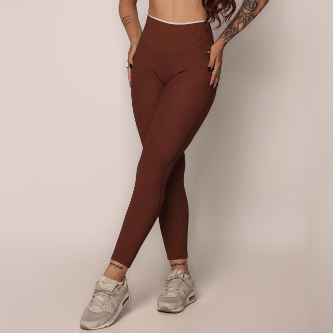 LEGGING HEART BICOLOR JACQUARD CANELADO DOLCE