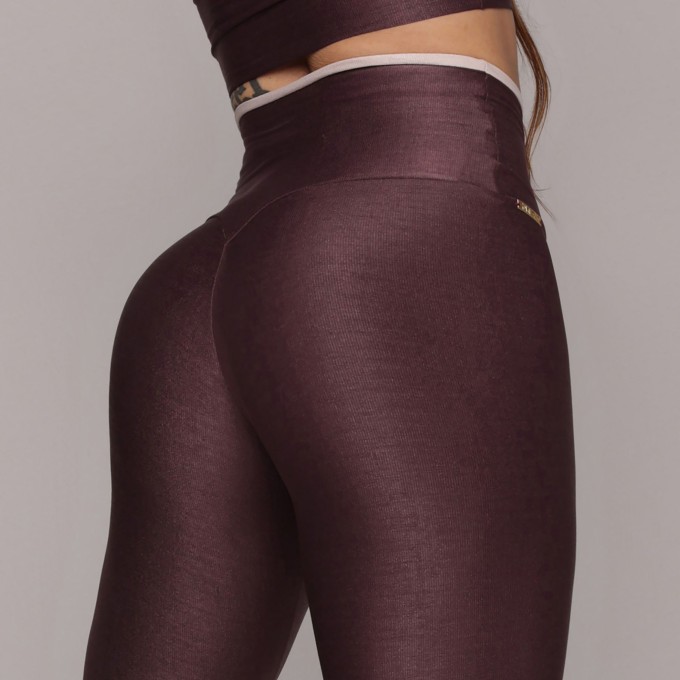 LEGGING HEART BICOLOR GLOSSY AÇAÍ