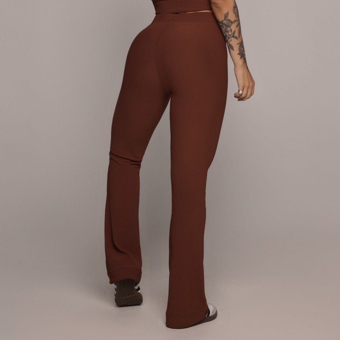 CALÇA FLARE JACQUARD CANELADO DOLCE