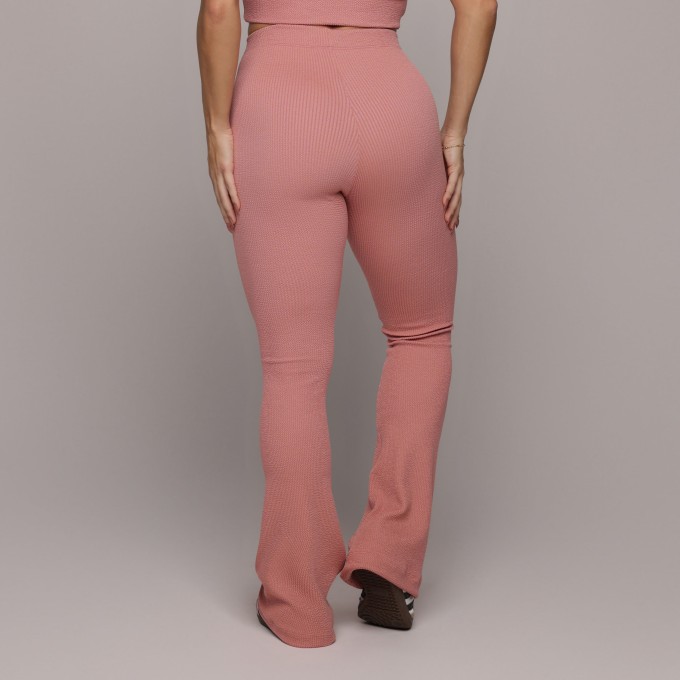 CALÇA FLARE JACQUARD CONFORT ROSÊ