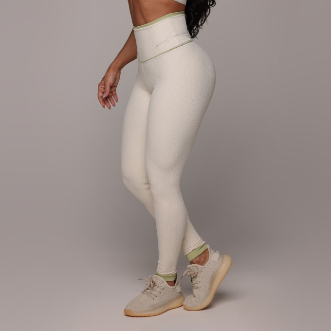 LEGGING WALK EMPINA BUMBUM JACQUARD DUNAS OFF-WHITE