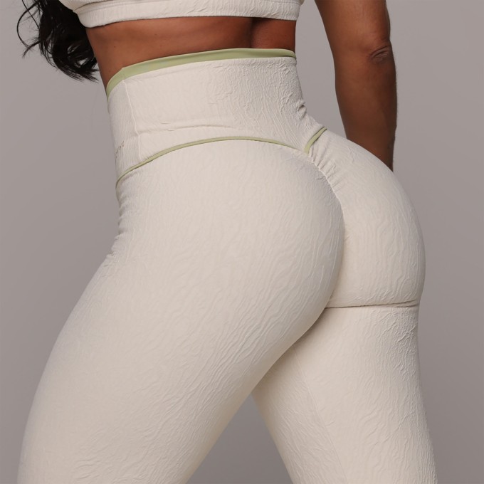 LEGGING WALK EMPINA BUMBUM JACQUARD DUNAS OFF-WHITE