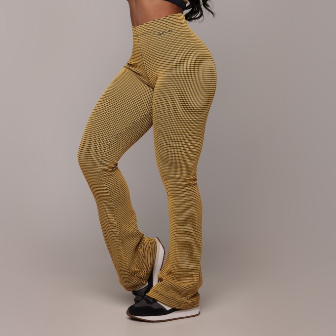 CALÇA FLARE JACQUARD CONFORT TWEED SUN