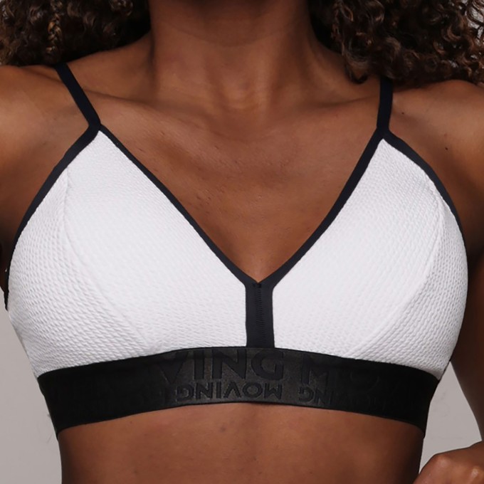 TOP MILANO JACQUARD CONFORT BRANCO COM ELÁSTICO PRETO