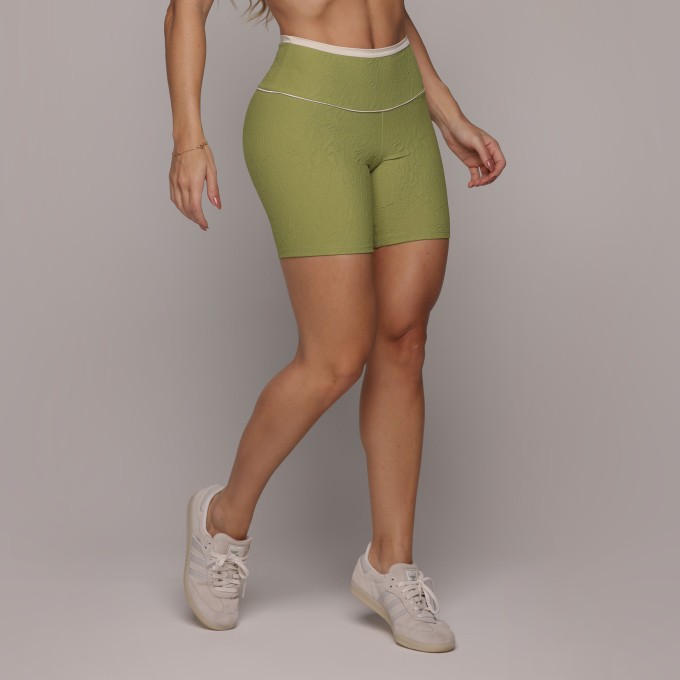 SHORT WALK EMPINA BUMBUM BICOLOR JACQUARD DUNAS OLIVA