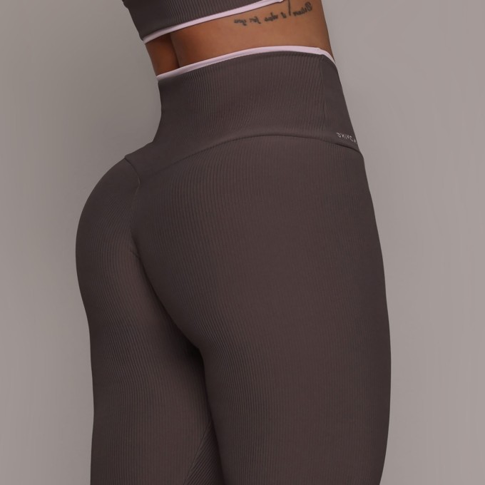 LEGGING HEART JACQUARD CANELADO CHUMBO