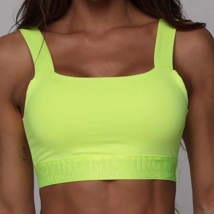 TOP FAIXA COM ELÁSTICO AMARELO NEON