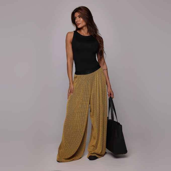 CALÇA PANTALONA JACQUARD TWEED SUN