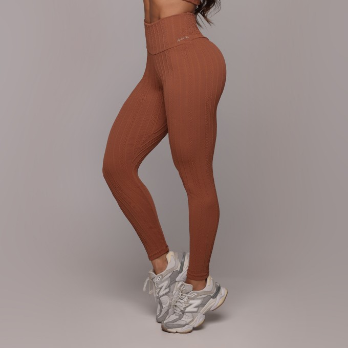 LEGGING HEART JACQUARD BRAID CARVALHO