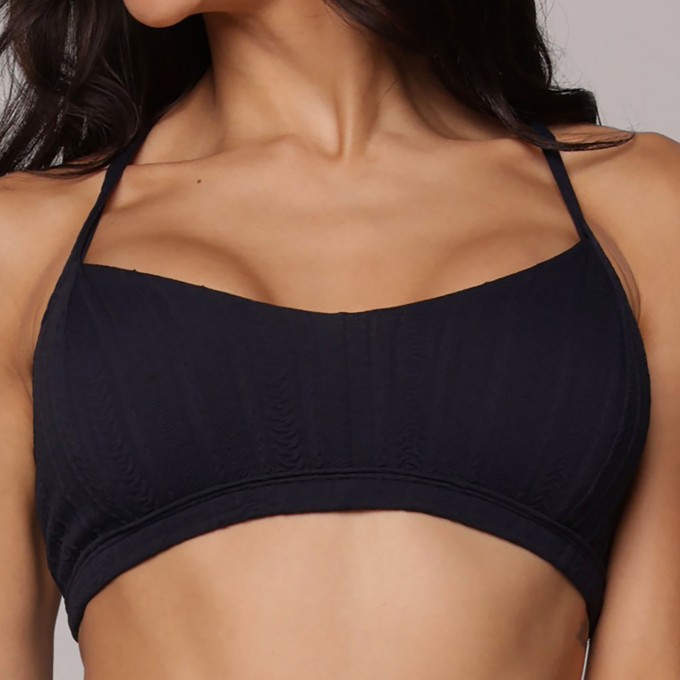 TOP DETROIT JACQUARD BRAID PRETO