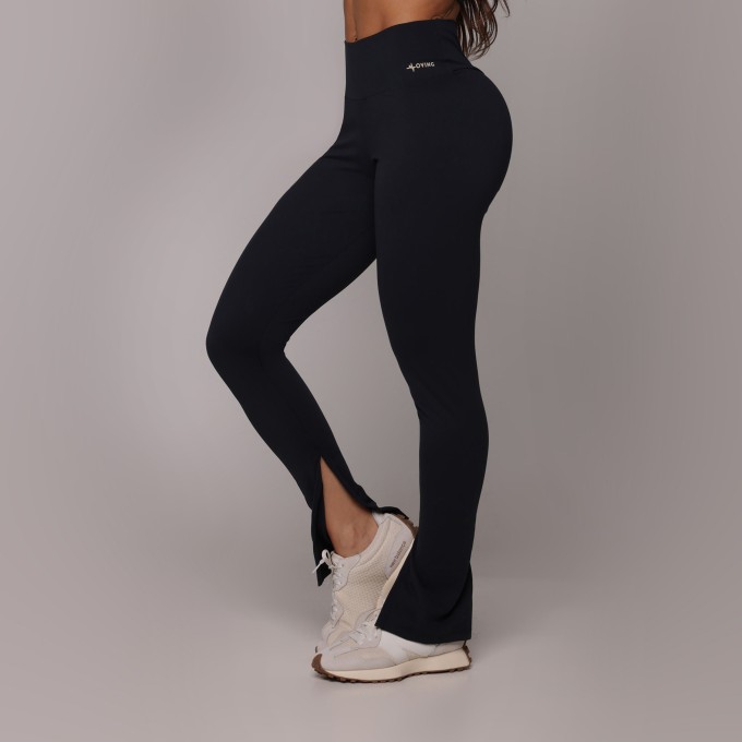 LEGGING FENDA PRETA TOQUE DE PÊSSEGO