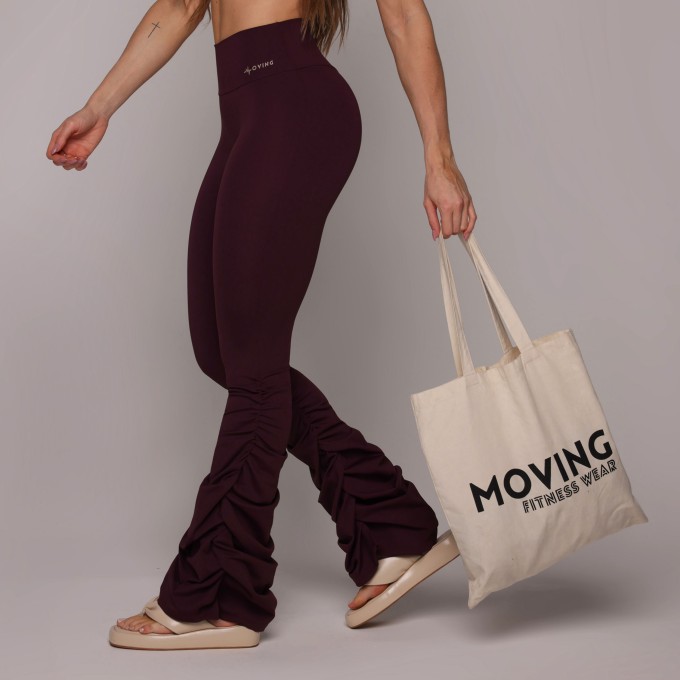 CALÇA FLARE DRAPE AMEIXA